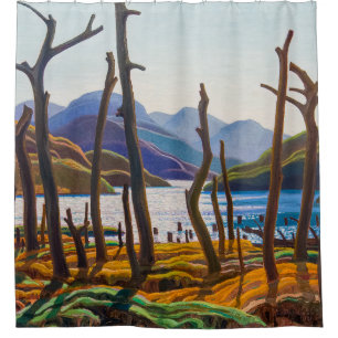 Cortina De Ducha Lago Cranberry Franklin Carmichael