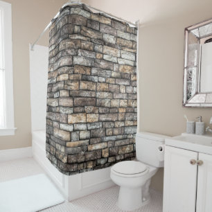 Cortina De Ducha Lámina de piedra en granito beige gris