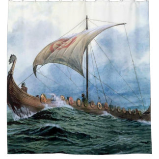 Cortina De Ducha lancha de vikingo