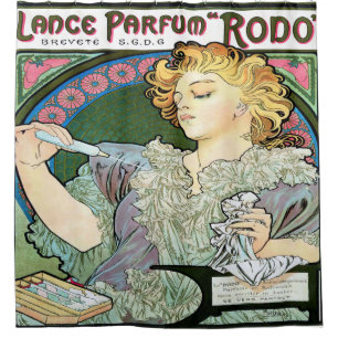 Cortina De Ducha Lanza 1896 de Alfons Mucha Parfum Rodo