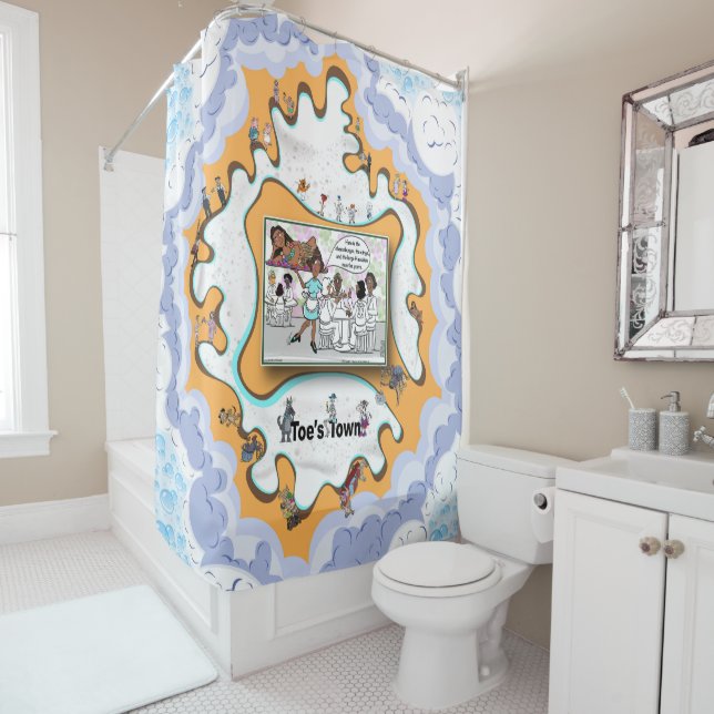 Cortina De Ducha Large Hawaiian | Satirical Humor (In situ)