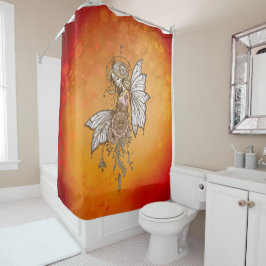 Cortina De Ducha Las alas doradas y los sueños florecientes, el had