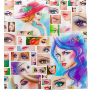 Cortina De Ducha Las mujeres abstractas