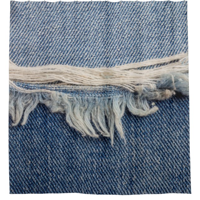 Cortina De Ducha Las texturas rompieron el fondo de los jeans. (Anverso)