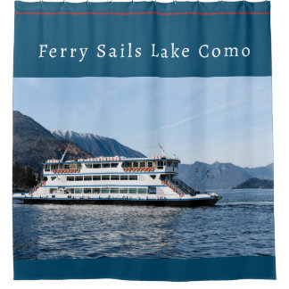 Cortina De Ducha Las velas de ferry del hermoso lago Como