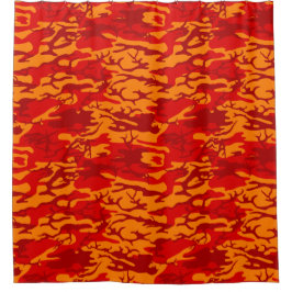 Cortina De Ducha Lava Red Camo