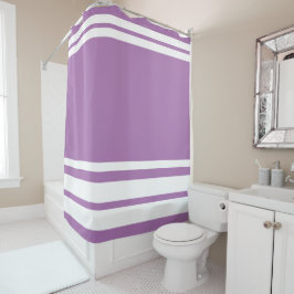 Cortina De Ducha Lavanda : Líneas modernas en blanco
