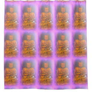 Cortina De Ducha lavender aura buddhas