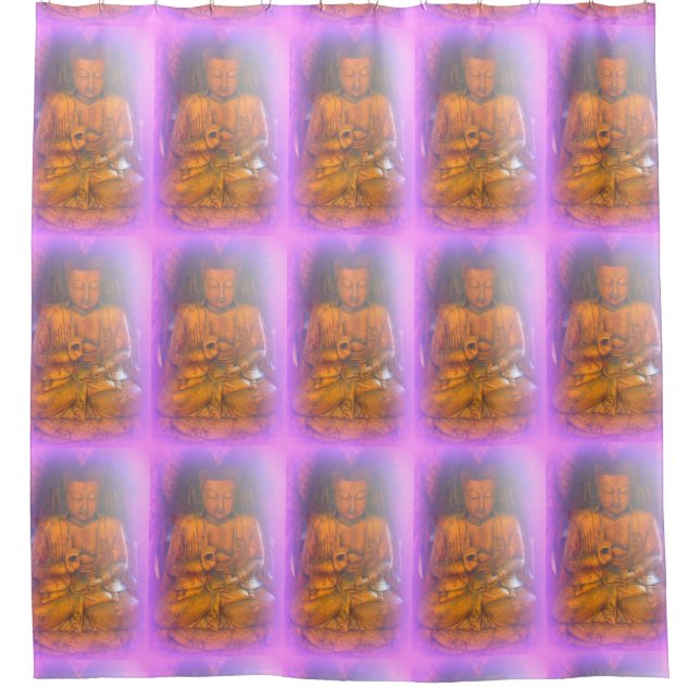 Cortina De Ducha lavender aura buddhas (Anverso)