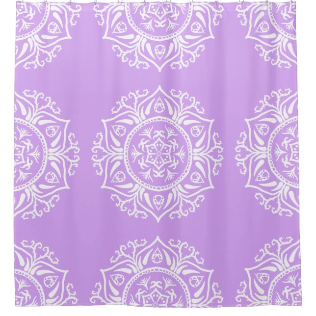 Cortina De Ducha Lavender Mandala (Anverso)