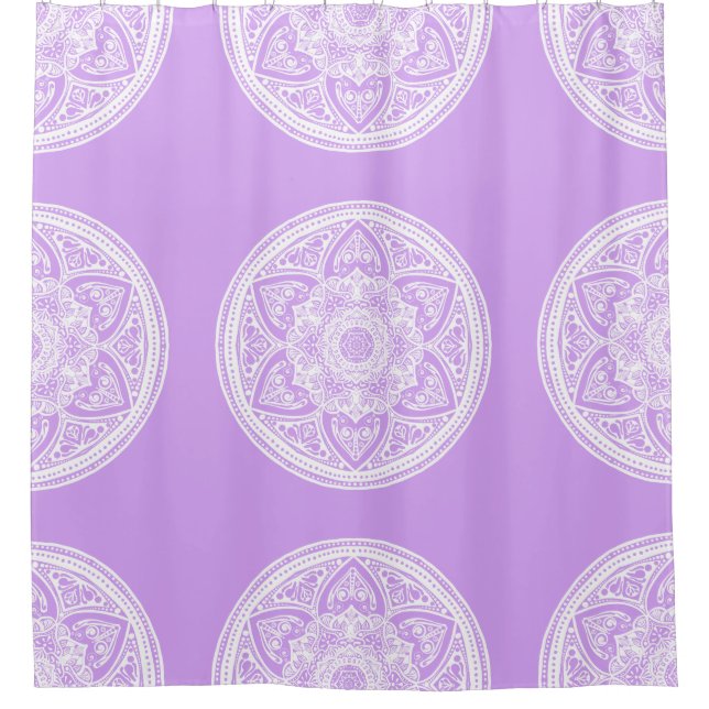 Cortina De Ducha Lavender Mandala (Anverso)