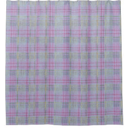 Cortina De Ducha Lavender Plaid Harmony 