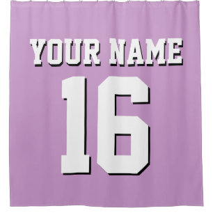 Cortina De Ducha Lavender Purple White Sports Jersey