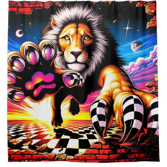 Cortina De Ducha León (Anverso)