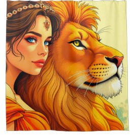 Cortina De Ducha León y Dama