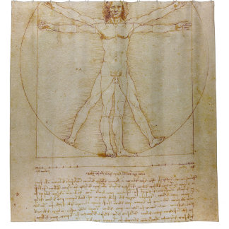 Cortina De Ducha Leonardo Da Vinci, el hombre vitruviano, el renaci
