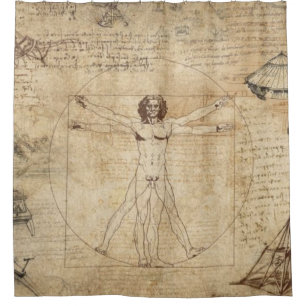 Cortina De Ducha Leonardo Da Vinci El Vitruviano