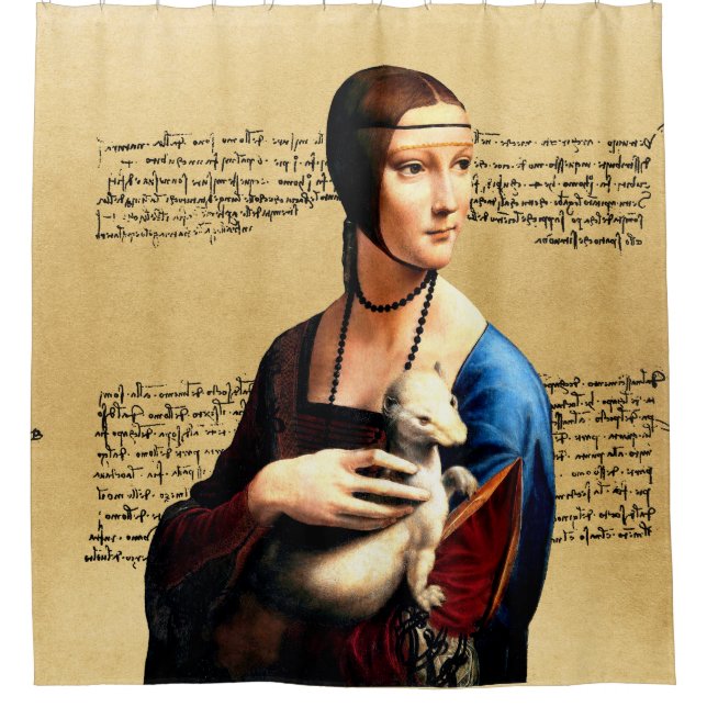 Cortina De Ducha Leonardo da Vinci Lady con Ermine (Anverso)