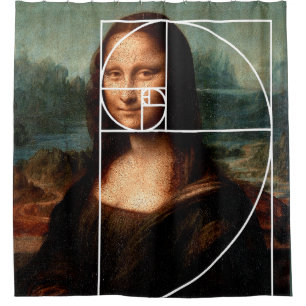 Cortina De Ducha Leonardo da Vinci Mona Lisa Fibonacci Sequence