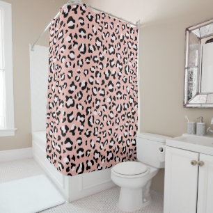 Cortina De Ducha Leopard Print, Leopard Spots, Pink Leopard
