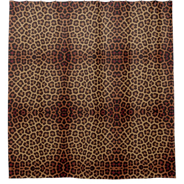 Cortina De Ducha Leopard Print Pattern (Anverso)
