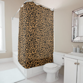 Cortina De Ducha Leopardo clásico