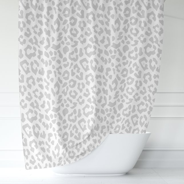 Cortina De Ducha Leopardo gris y blanco (Subido por el creador)