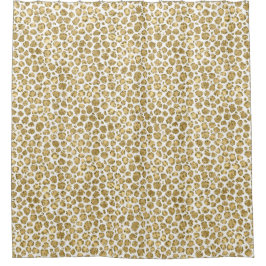 Cortina De Ducha Leopardo Purpurina Gold Glitz       