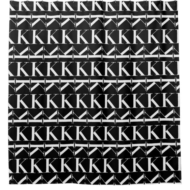 Cortina De Ducha Letra monográfica inicial K (Anverso)