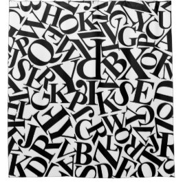 Cortina De Ducha Letras de alfabeto