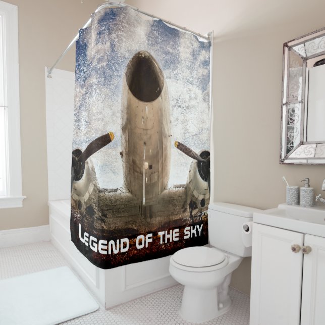Cortina De Ducha Leyenda del personalizable del cielo (In situ)