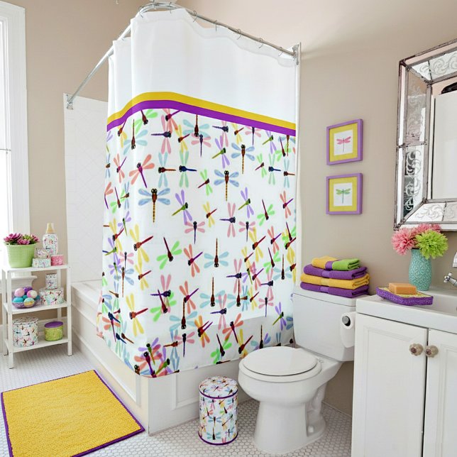 Cortina De Ducha Libélulas coloridas (Subido por el creador)