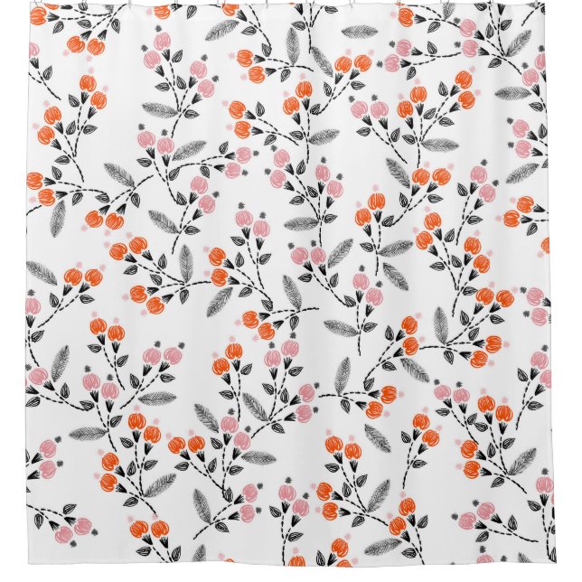 Cortina De Ducha Liberty Florals: Bordado con la mano (Anverso)