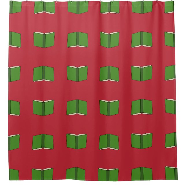 Cortina De Ducha Libro Verde personalizado (Anverso)