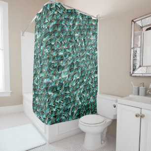 Cortina De Ducha Light blue, bubbles upon grid or brick effect?