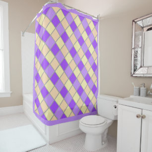 Cortina De Ducha Lilac y Peach