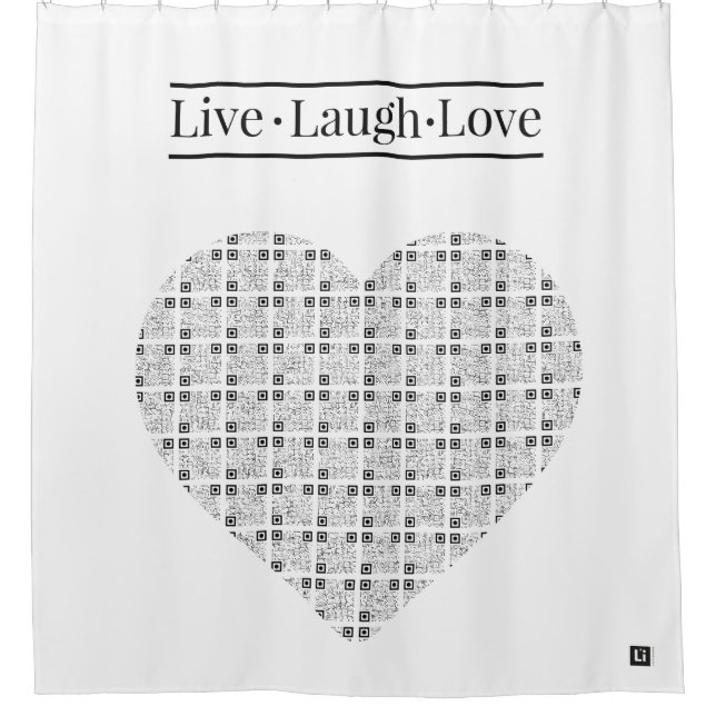 Cortina De Ducha Lil'Inspirations #5 - Live, Laugh, Love (Anverso)