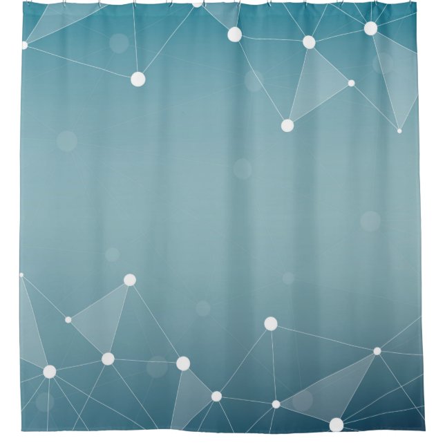 Cortina De Ducha Línea abstracta de fondo (Anverso)