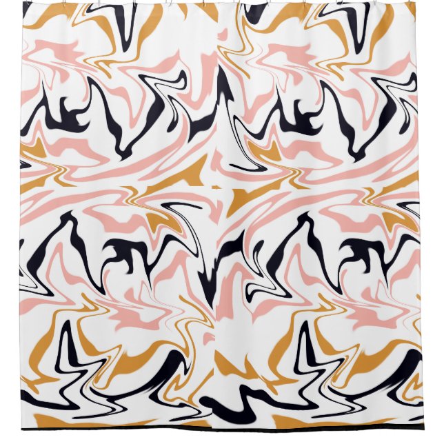 Cortina De Ducha Líneas abstractas modernas (Anverso)