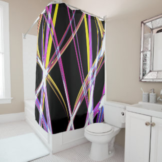 Cortina De Ducha Líneas modernas de neón