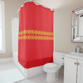 Cortina De Ducha Lines of Stars Shower Curtain