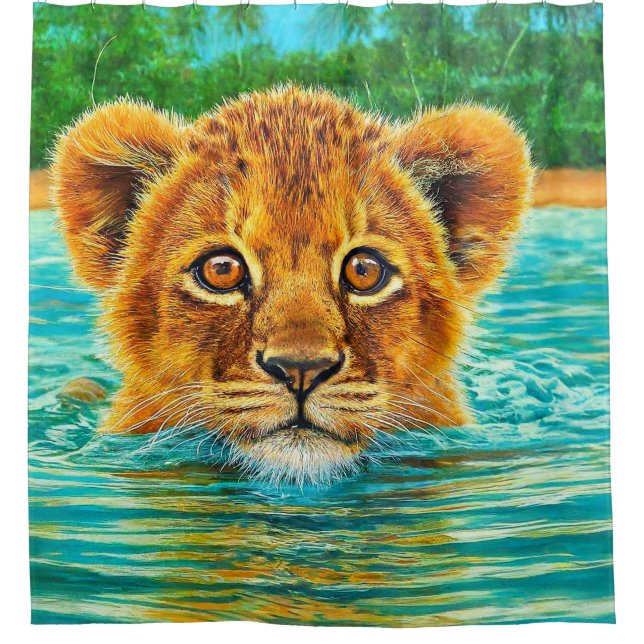 Cortina De Ducha Lion Cub (Anverso)
