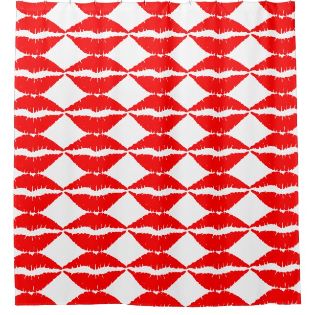 Cortina De Ducha Lips rojas Personalizados personalizadas (Anverso)