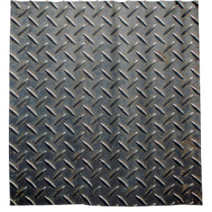 Cortina De Ducha Lista oscura de aluminio con formas rhombus