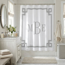 Llave Griega Gris Claro y Blanco | Monogramado