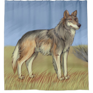 Cortina De Ducha Lobo mexicano