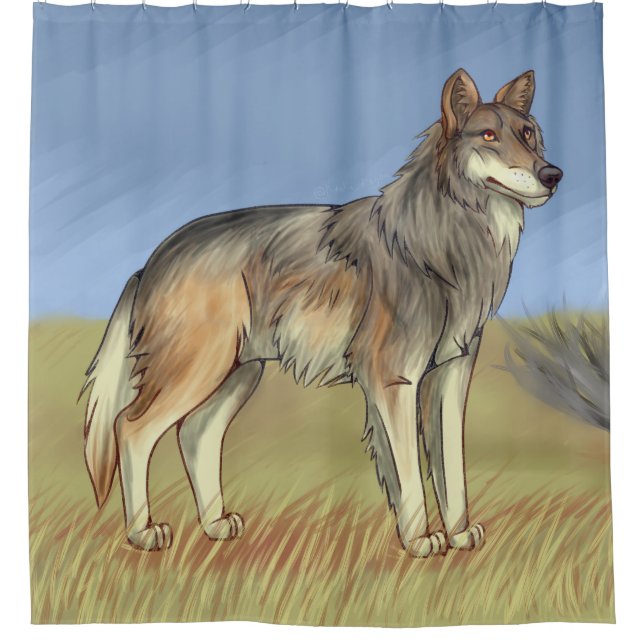 Cortina De Ducha Lobo mexicano (Anverso)
