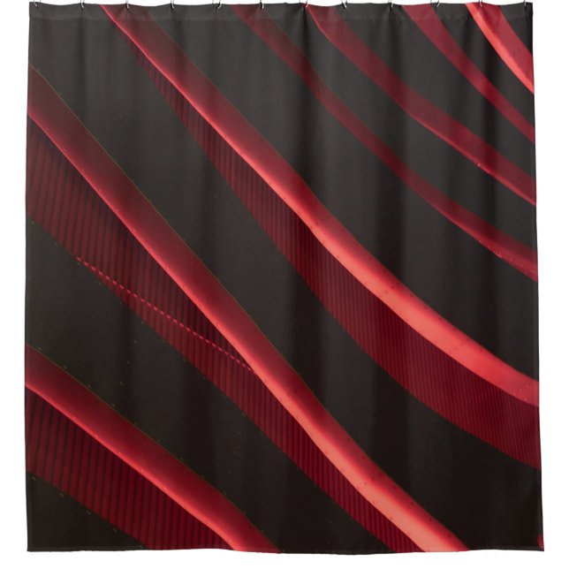 Cortina De Ducha Logo rojo y negro (Anverso)