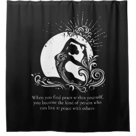 Cortina De Ducha Logotipo de la manga de yoga King Pigeon Pose de c