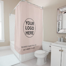 Cortina De Ducha Logotipo y texto promocional de Rubor para empresa